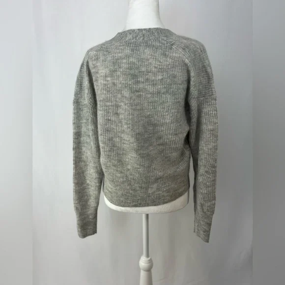 NEW / Ribbed V-neck cardigan sweater /B001 - Picture 4 of 5